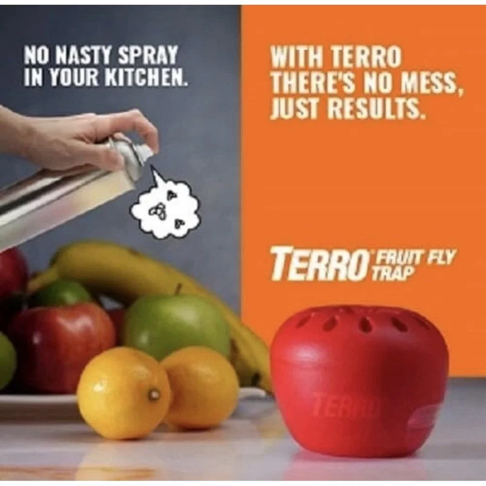 Apple Shaped Fruit Fly Traps Pack Of 4 Effective Non Toxic Pest Control Device